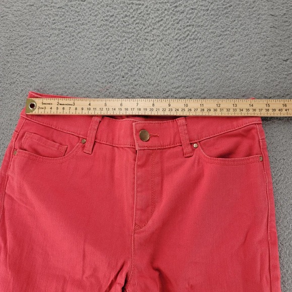 Chicos Jeans Womens 00 US 2 Pink/Red Platinum Crop Casual Pockets Flat Front - Picture 12 of 13